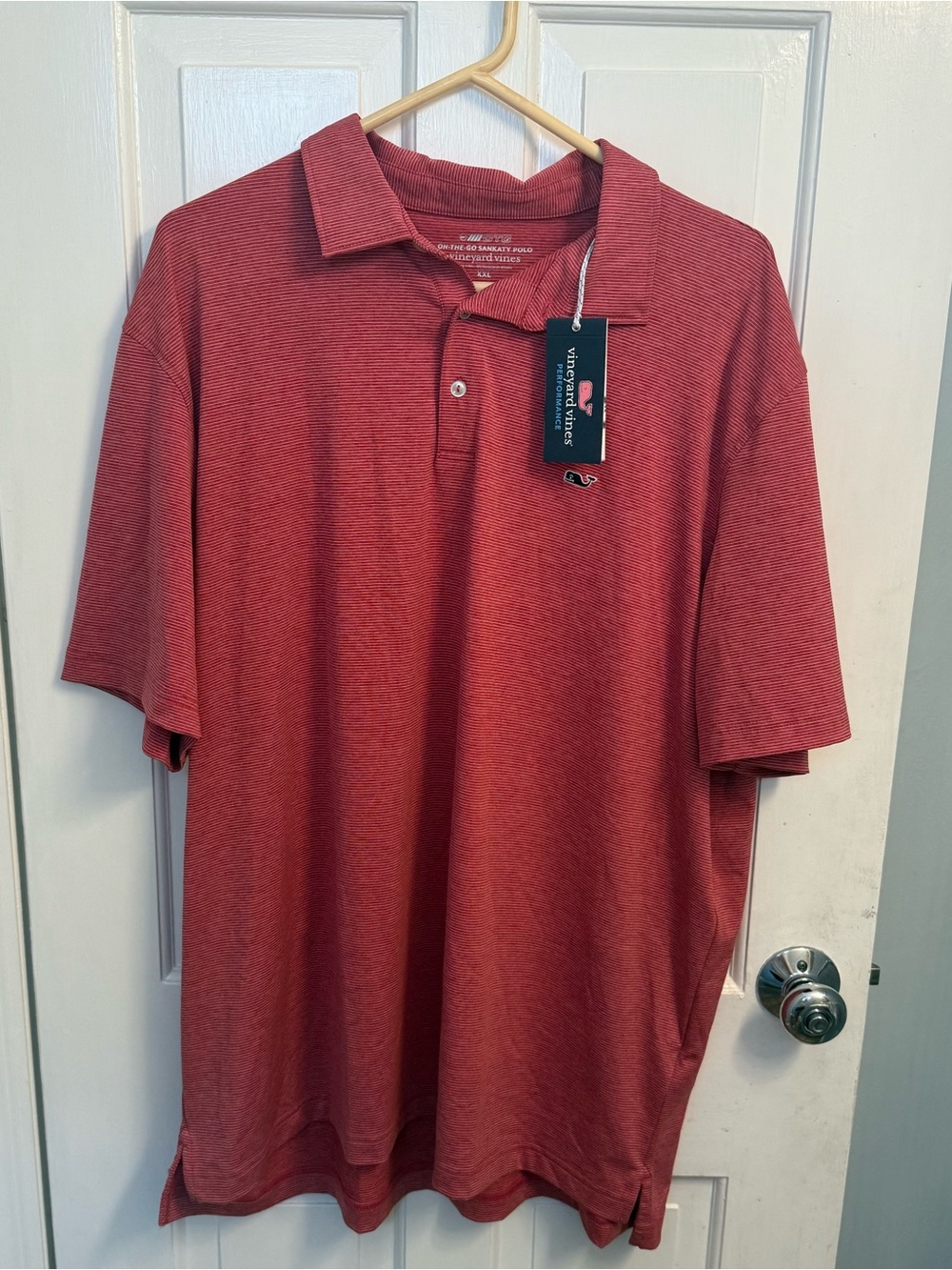 Vineyard Vines on the go sankaty Red striped Polo Shirt